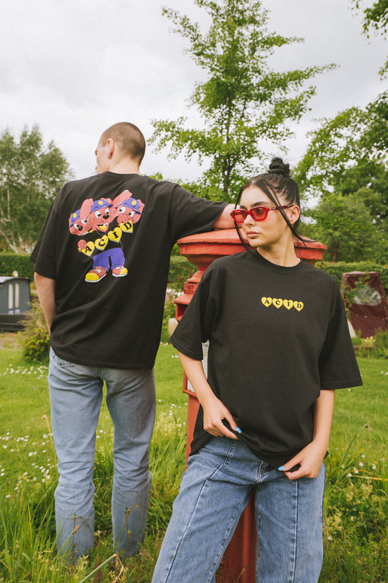 ACID LOVE 0.06 'Siamese' Tee - Black