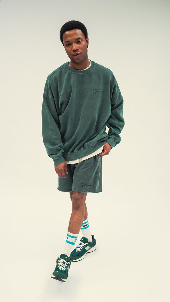 Essentials 'Sets' Vintage Washed Jogger Shorts - Pine