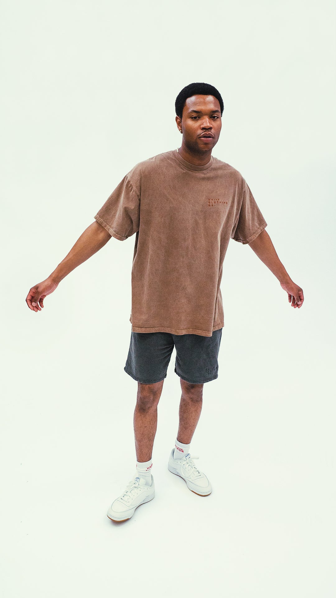 Essentials 'Sets' Vintage Washed Tee - Chestnut