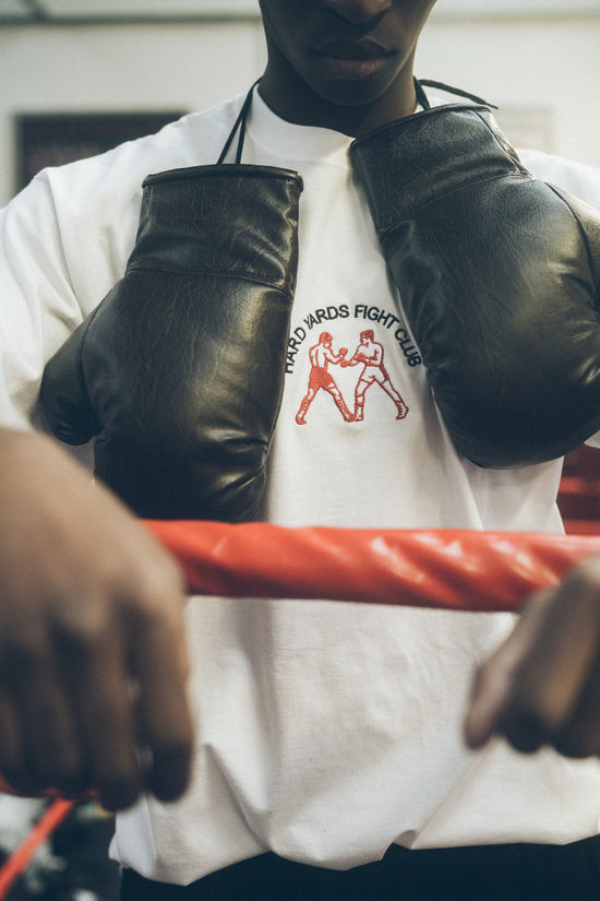 Vice 84 ' Hard Yards Fight Club' Embroidered Tee - White