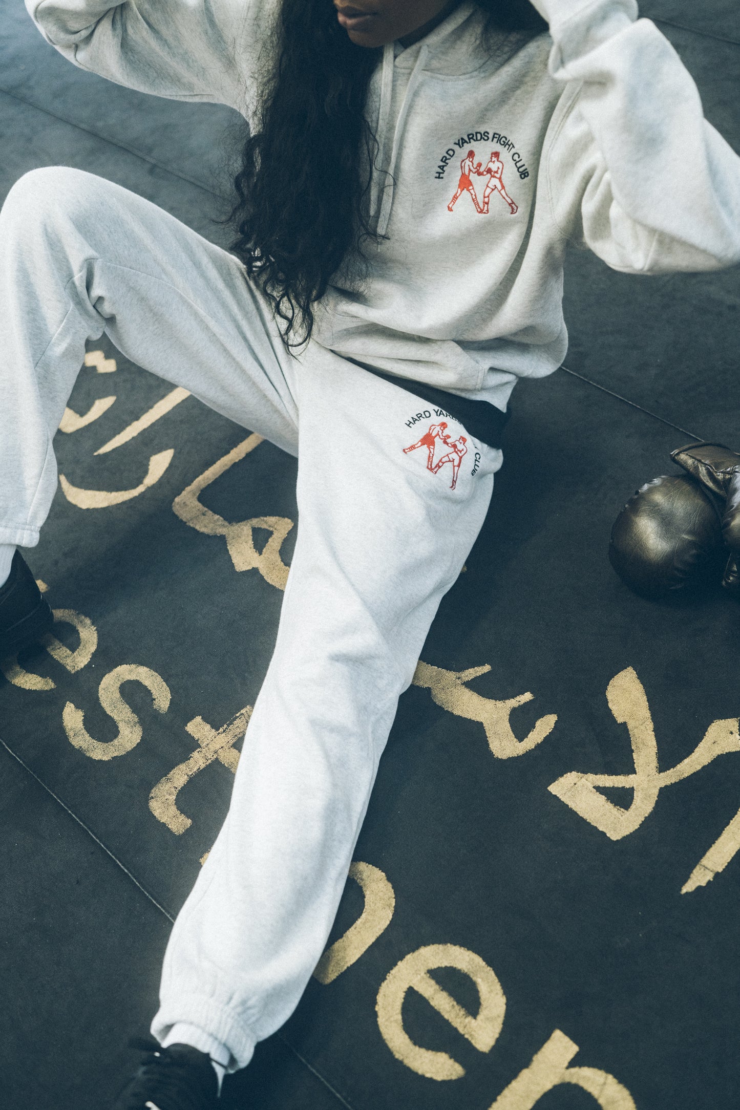Vice 84 'Hard Yards Fight Club' Embroidered Hoodie - Ash
