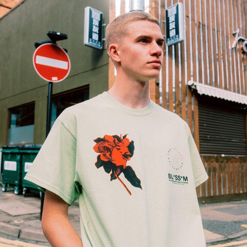 Colour Collective 'Blossom Wallflower' Tee - Pistachio - UN:IK Clothing
