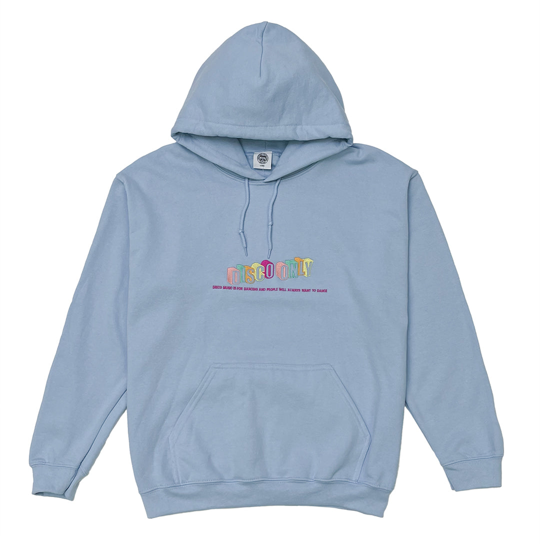 Load image into Gallery viewer, DISCO ONLY &amp;#39;Dancers&amp;#39; Hoodie - Pastel Blue
