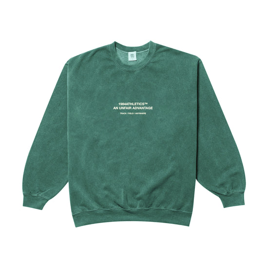 Vice 84 'Athletics' Vintage Washed Sweater - Emerald Green