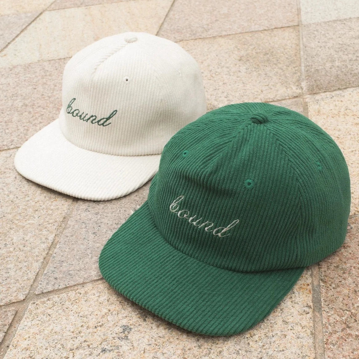 bound 'Ecru' Cord 6 Panel Cap