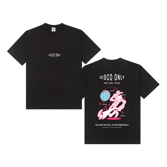DISCO ONLY Disco Ball Tee Black White