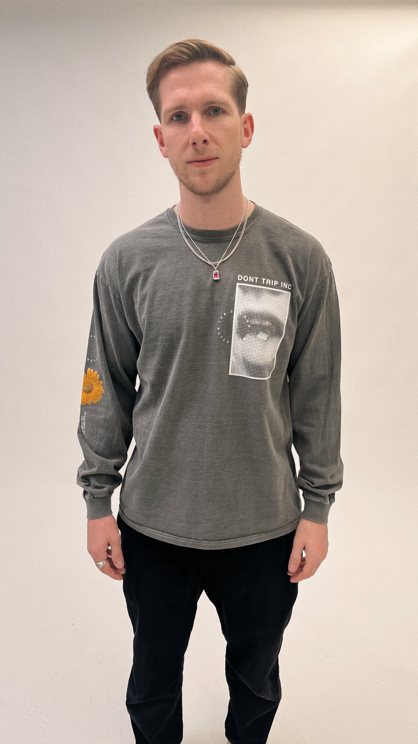Colour Collective 'DON'T TRIP' LS Tee - Washed Black *100K CLUB*