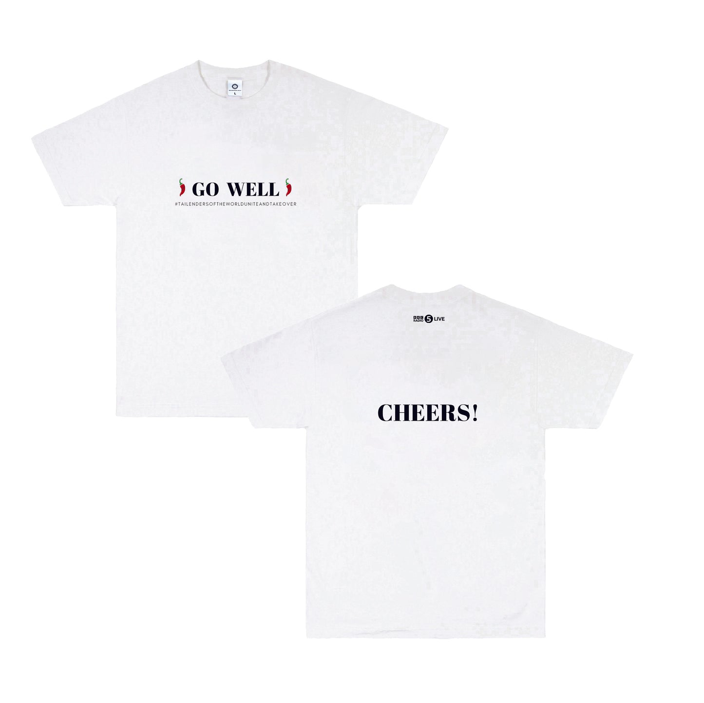 Tailenders 'Go Well' Tee - Black / White