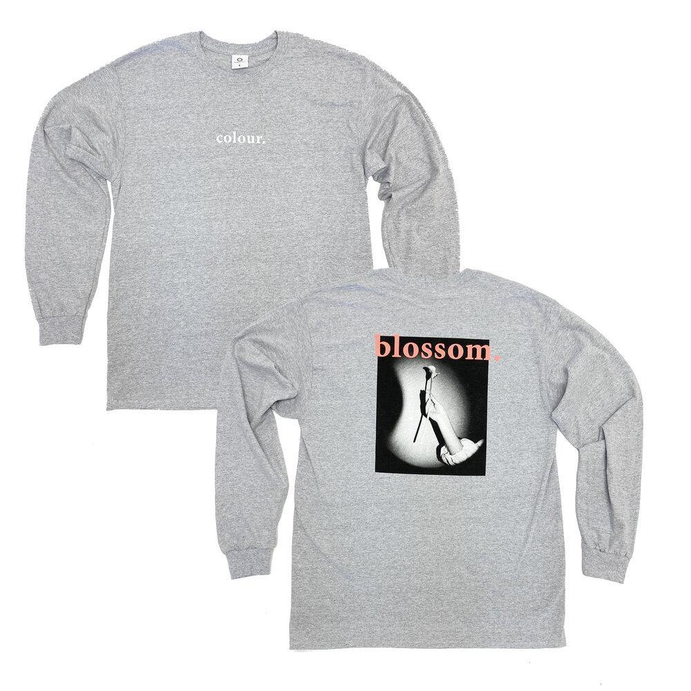 Colour Collective 'Blossom Pick' Longsleeve Tee - Grey - UN:IK Clothing