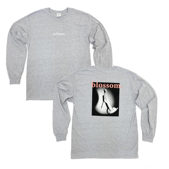 Colour Collective 'Blossom Pick' Longsleeve Tee - Grey - UN:IK Clothing