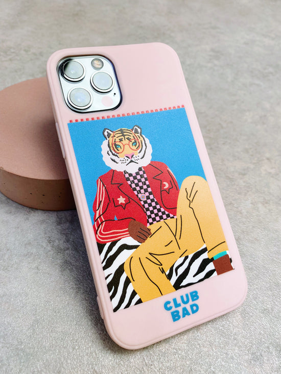Melé x Club Bad 'Party Tiger' Phone Case - Light Pink