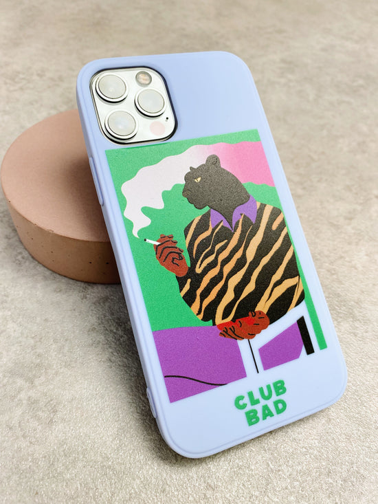 Melé x Club Bad 'Afters Jaguar' Phone Case - Light Blue