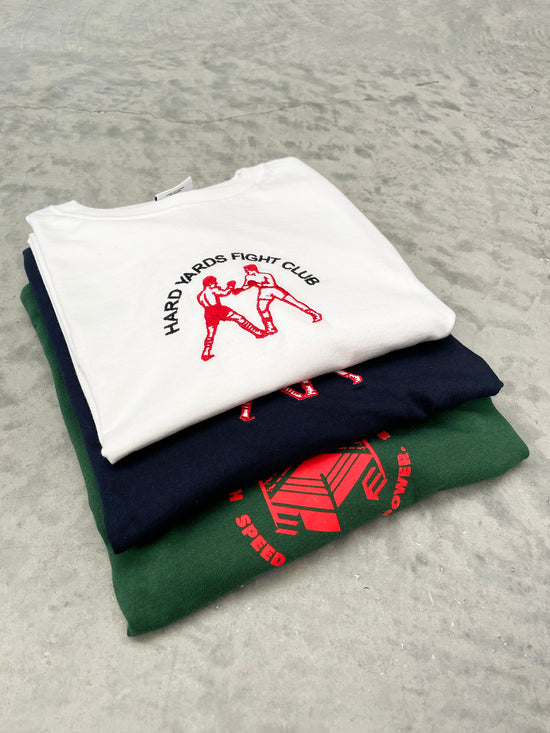Vice 84 ' Hard Yards Fight Club' Embroidered Tee - White