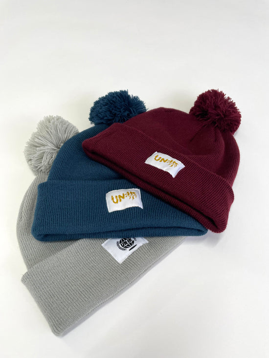 Essentials Label Bobble Hat Beanie