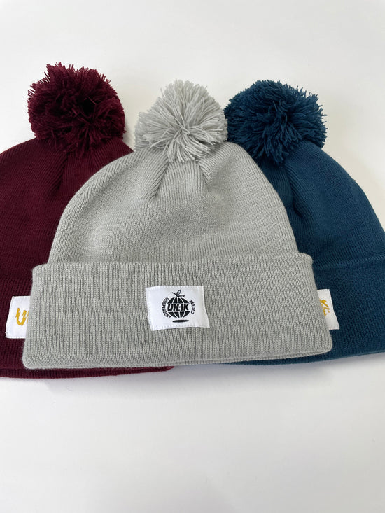 Essentials Label Bobble Hat Beanie