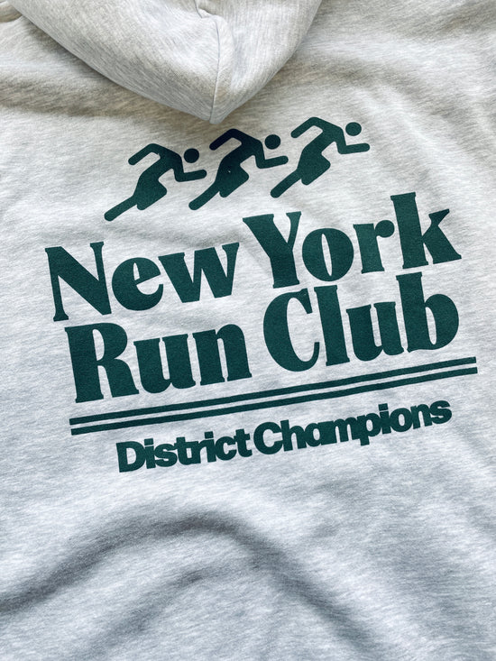 Vice 84 'NYC Run Club' Zip Up Hoodie - Ash Grey