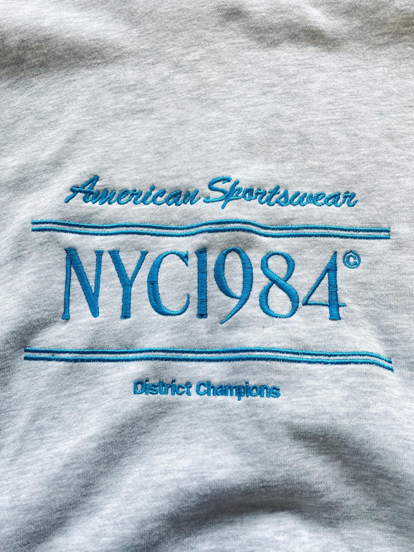 Vice 84 'NYC Sports' Embroidered Hoodie - Ash Grey