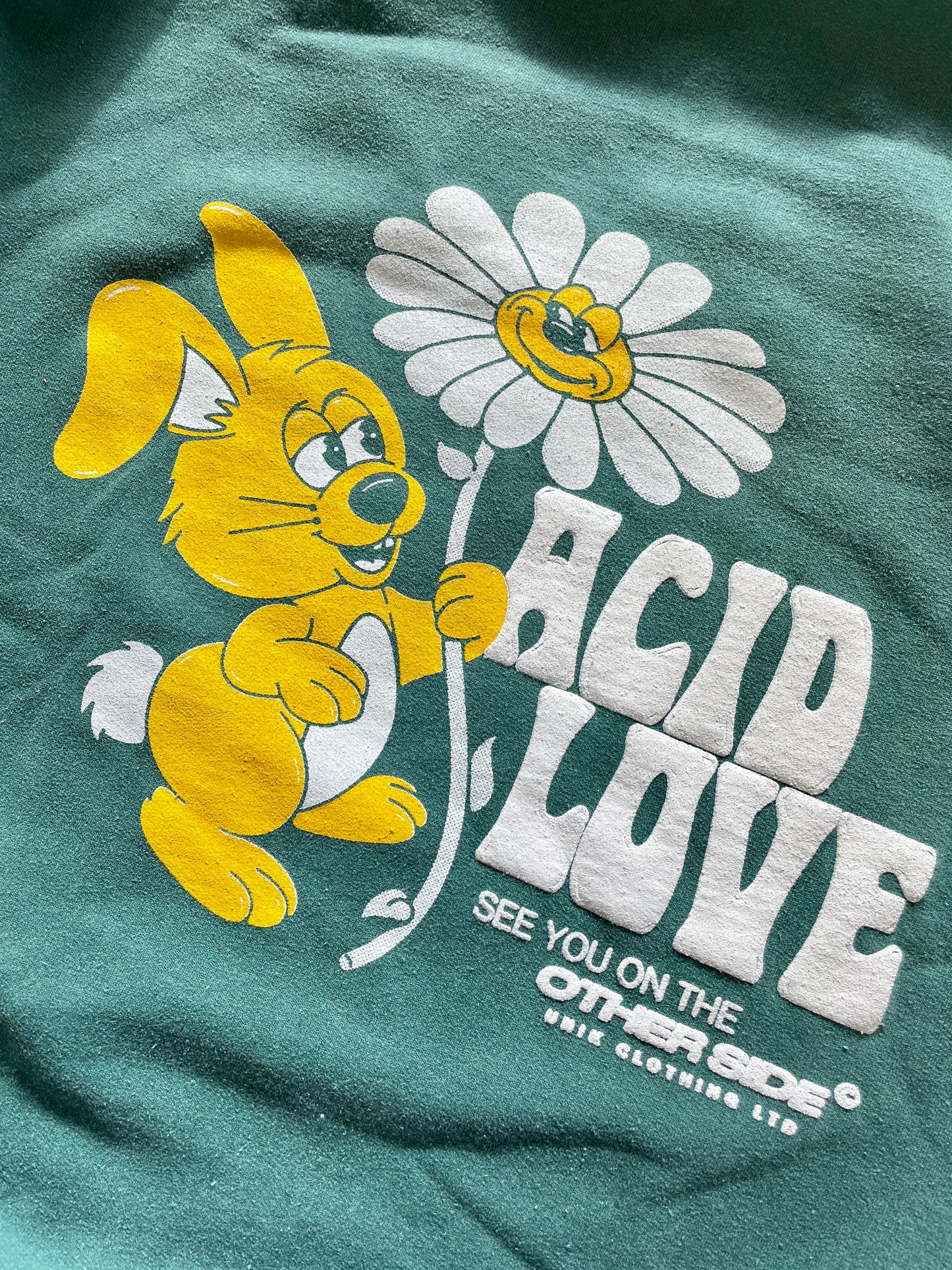 Load image into Gallery viewer, Acid Love 0.06 &amp;#39;Other Side&amp;#39; Sweatshirt - Vintage Washed Teal

