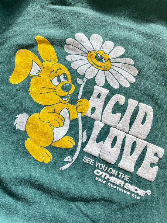 Acid Love 0.06 'Other Side' Sweatshirt - Vintage Washed Teal