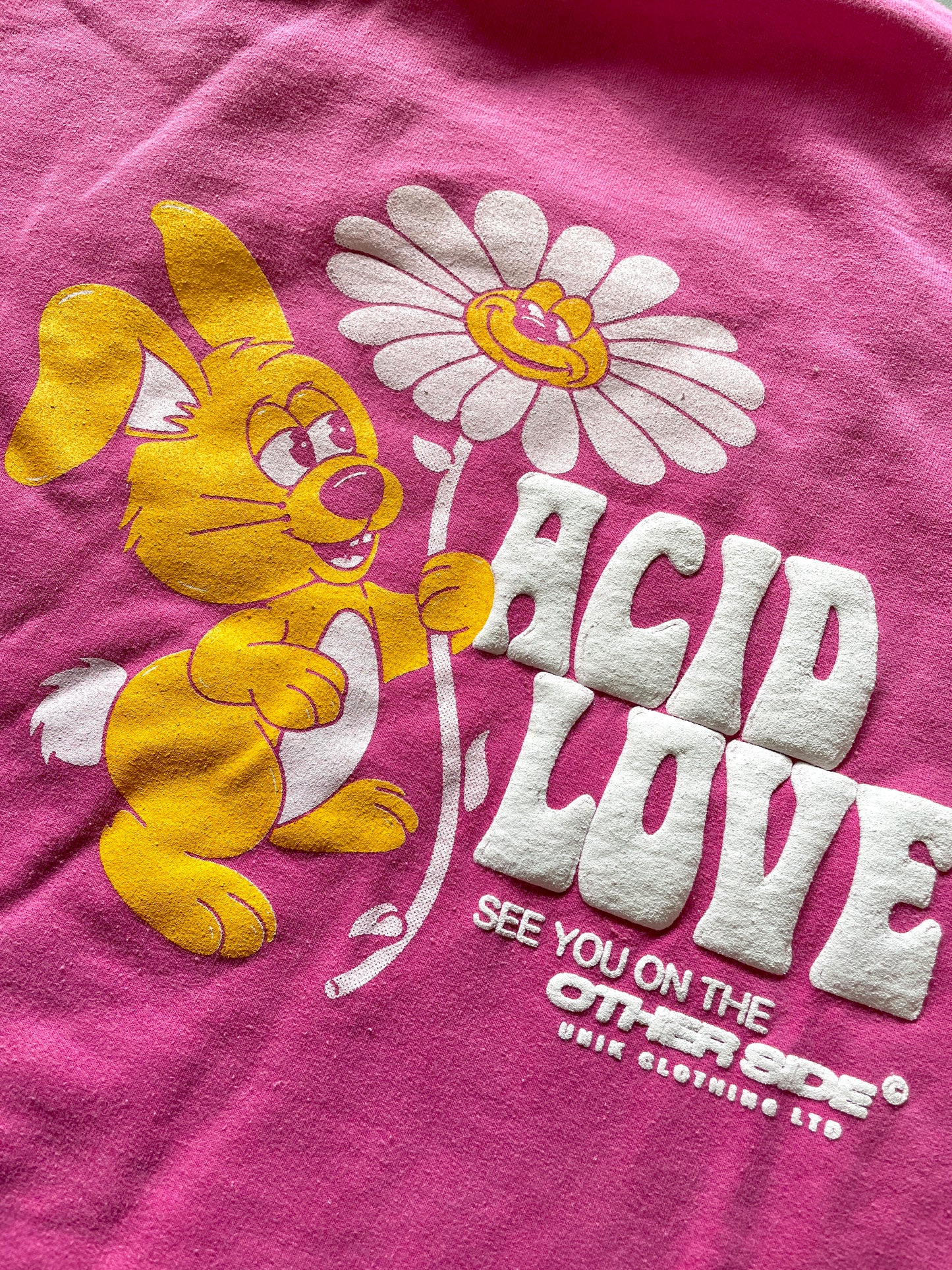 Acid Love 0.06 'Other Side' Sweatshirt - Vintage Washed Azalea Pink