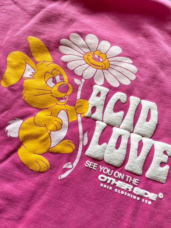 Acid Love 0.06 'Other Side' Sweatshirt - Vintage Washed Azalea Pink