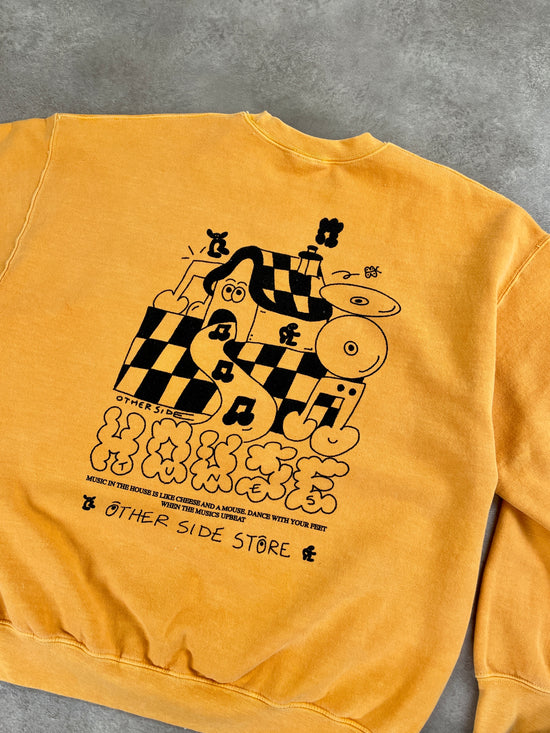 Other Side Store 'House Tunes' Sweater - Vintage Washed Yellow