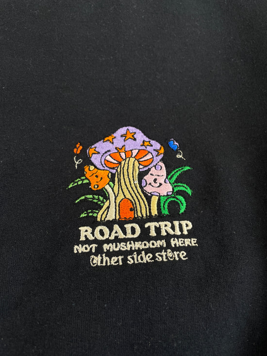 Other Side Store 'Road Trip' Embroidered Sweater - Black / Sand