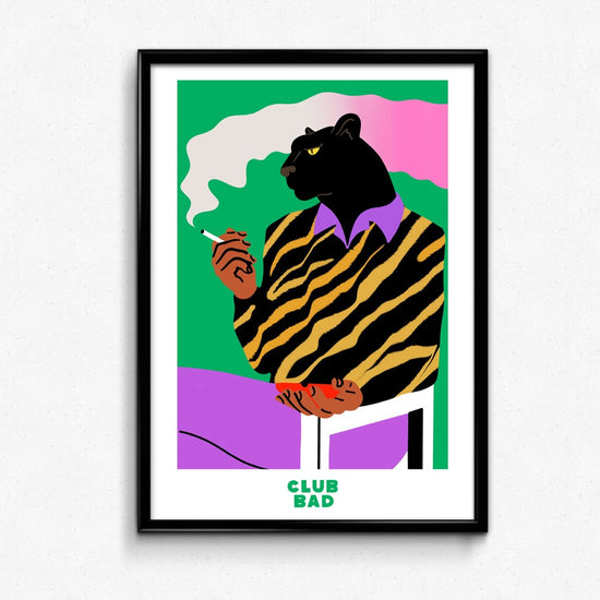 Melé x Club Bad 'Afters Jaguar' Print