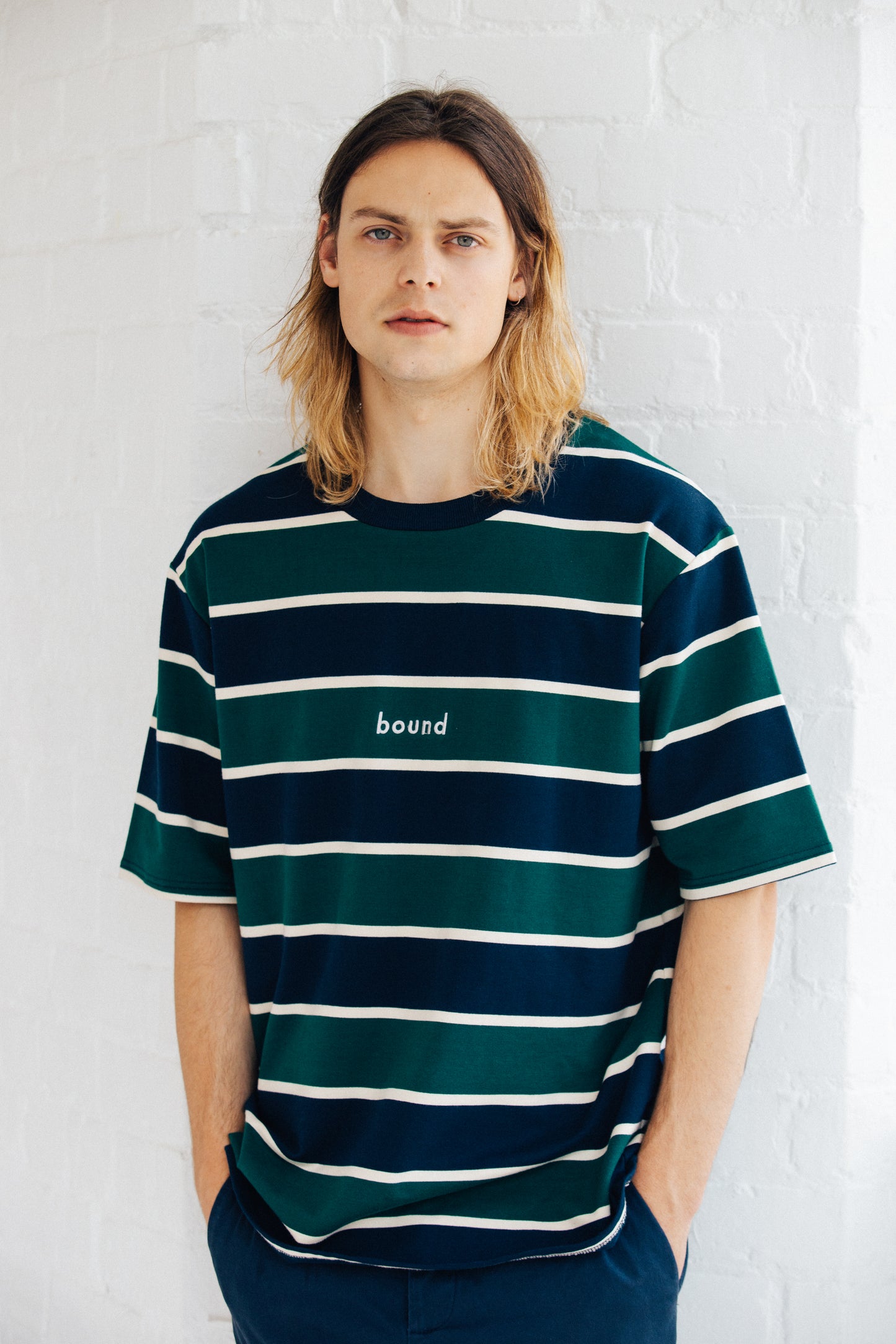 bound 'ROYAL' Stripe Tee *100K CLUB*