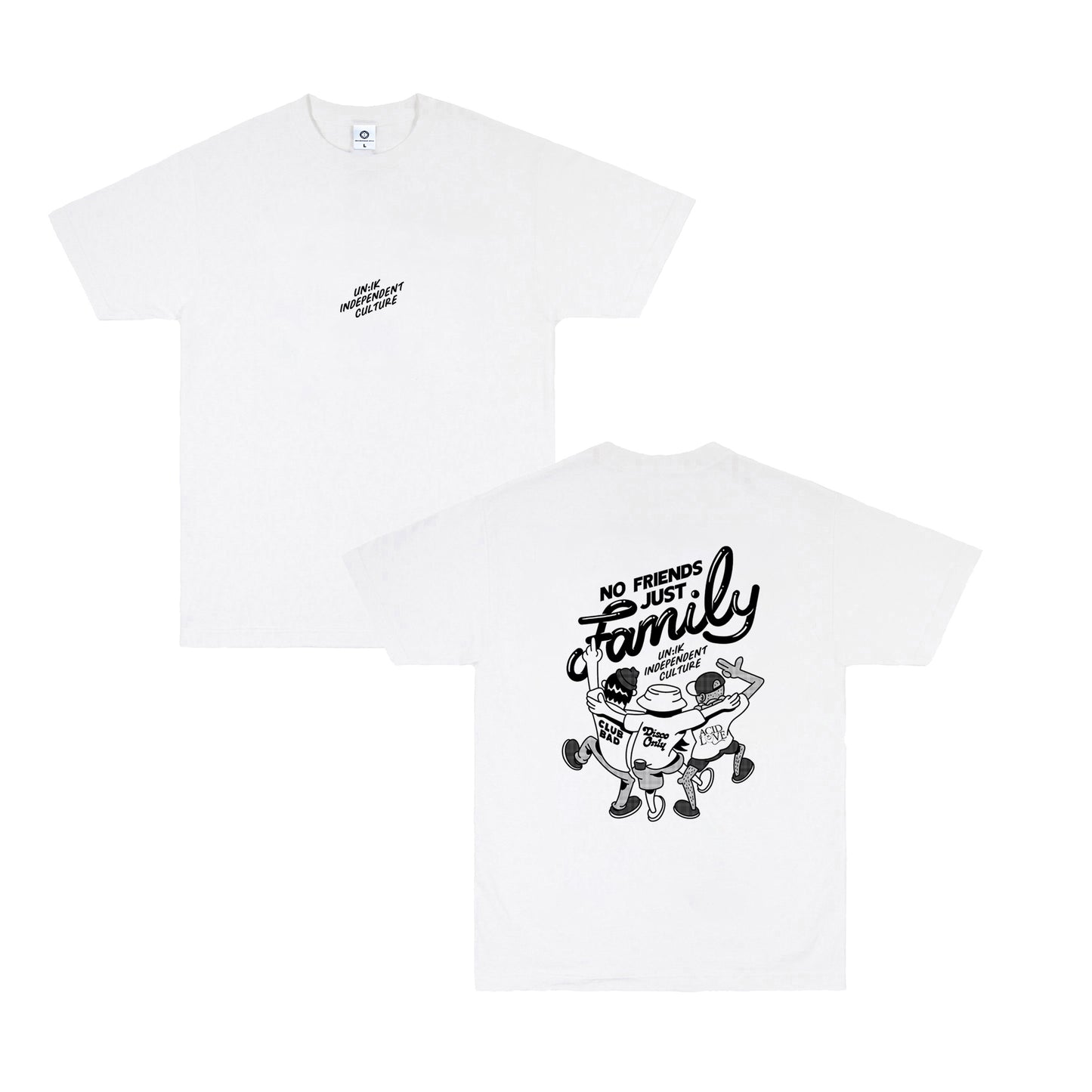 No Friends Just Fam Tee - White