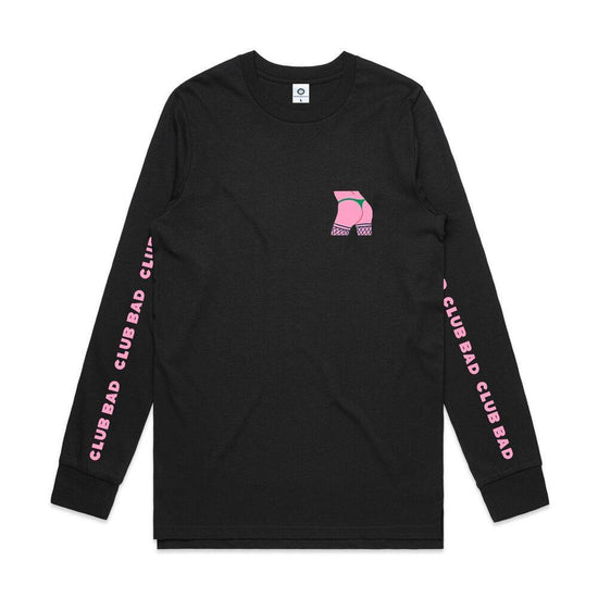 Melé x Club Bad 'Booty Shake' LS Tee - Black - UN:IK Clothing