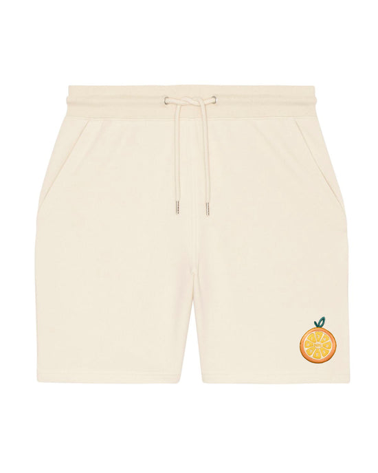 Seasonal Hero 'Orange Patch' Organic Jogger Shorts - Natural
