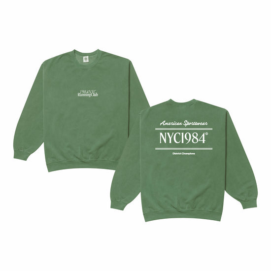 Vice 84 'Running Club' Sweater - Vintage Washed Moss