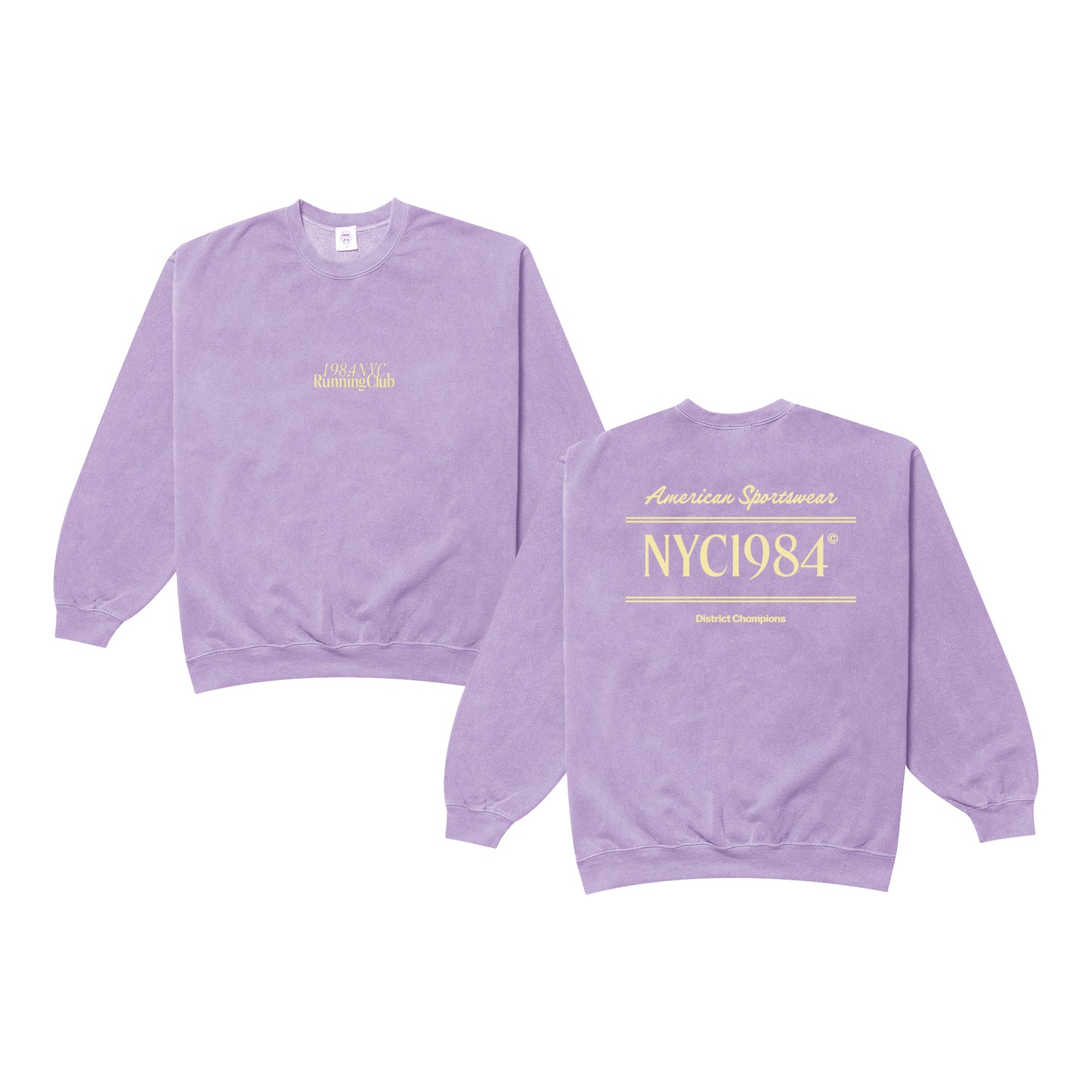 Vice 84 'Running Club' Sweater - Vintage Washed Orchid
