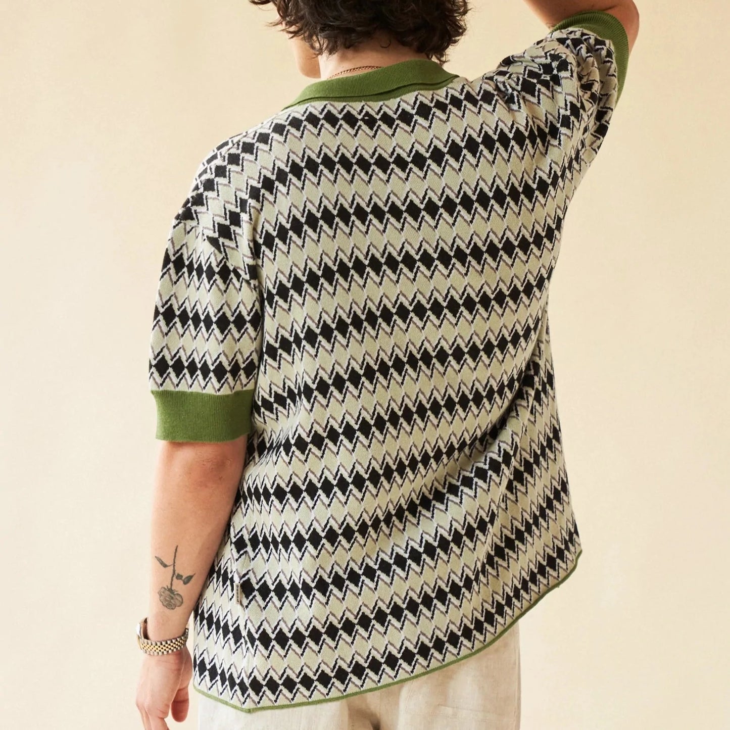 bound 'Norcia' Button Knit Polo