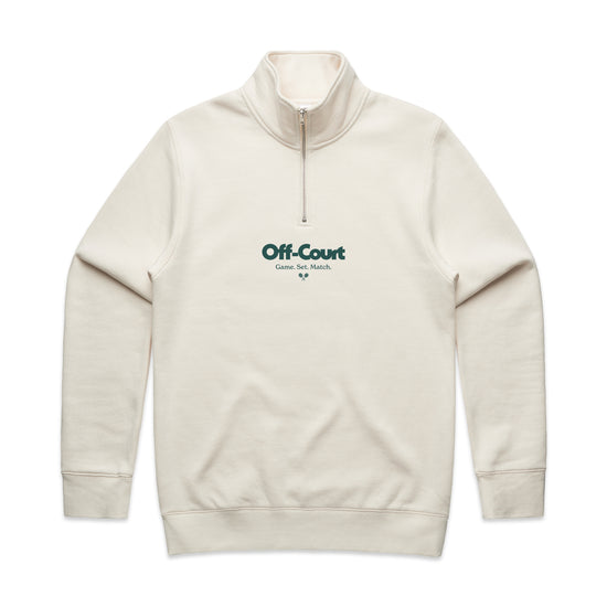 Vice 84 'Off-Court GSM' 1/4 Zip Sweater - Ecru