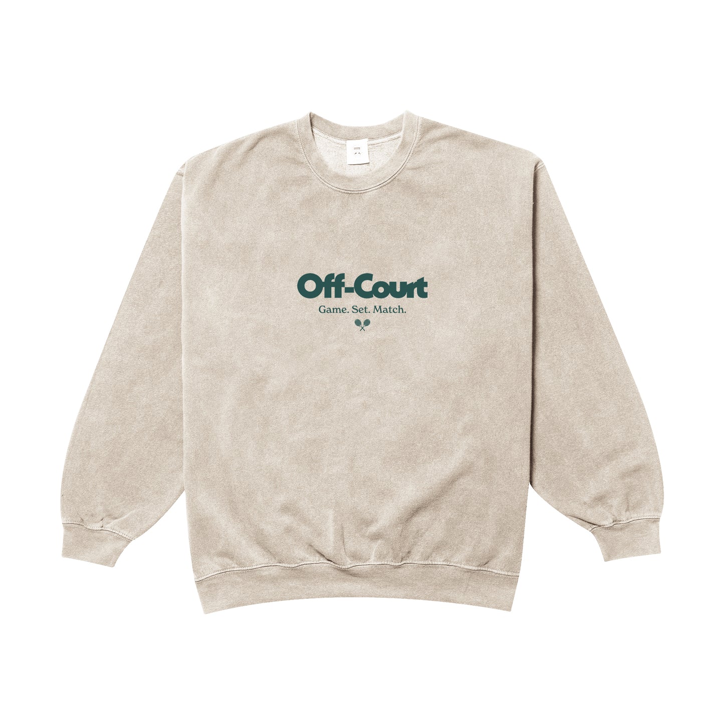 Vice 84 'Off Court GSM' Vintage Washed Sweater - Cream