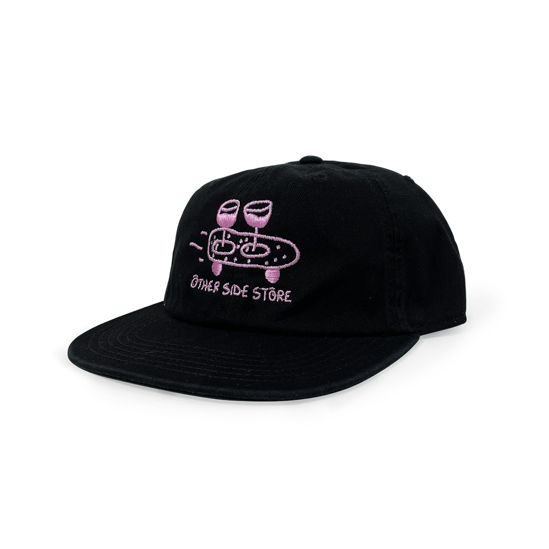 Load image into Gallery viewer, Other Side Store &amp;#39;Wine Skate&amp;#39; Cap - Black

