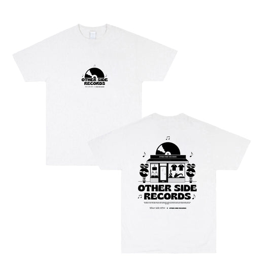 Other Side Store 'Records' Tee - White