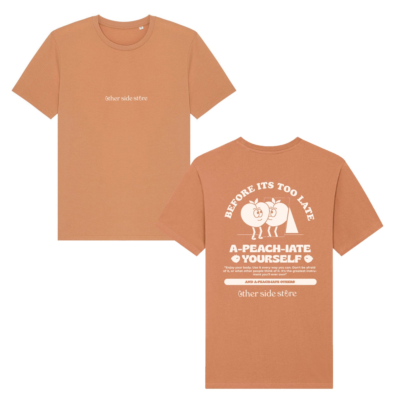 Other Side Store 'A-Peach-Iate' Organic Tee - Peach