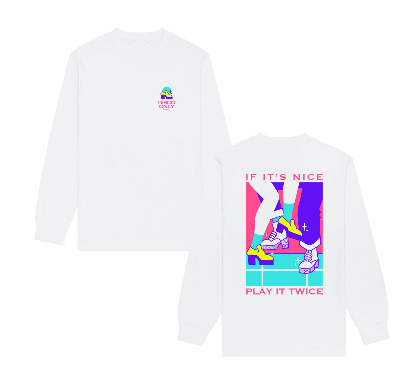 DISCO ONLY 'Play It Twice V3' Longsleeve Tee