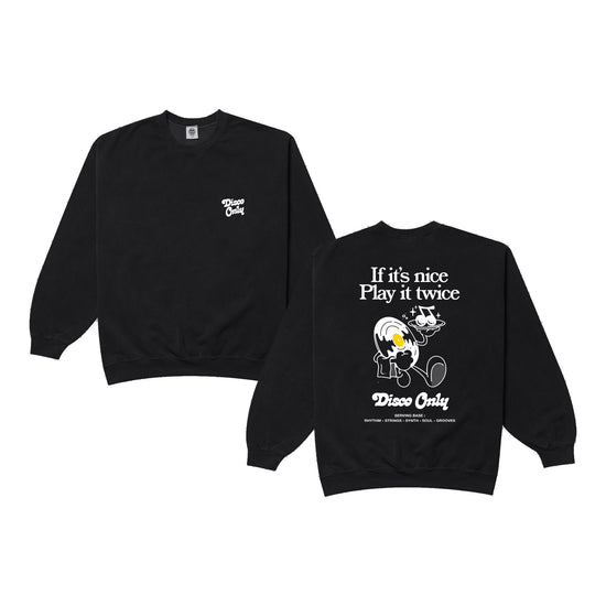DISCO ONLY 'Play It Twice V2' Sweater - Black