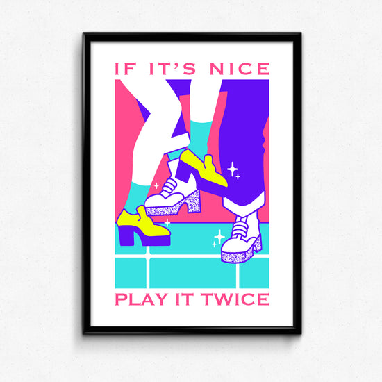 Load image into Gallery viewer, DISCO ONLY &amp;#39;Play It Twice V3&amp;#39; Print
