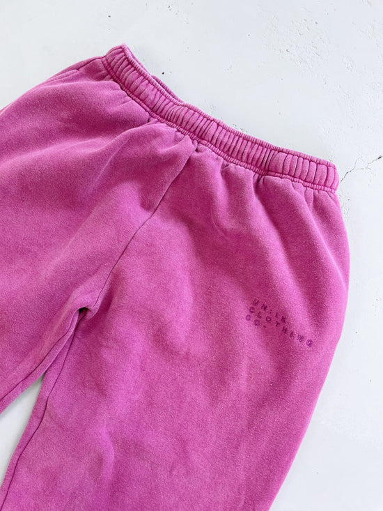 Essentials 'Sets' Vintage Washed Joggers - Berry