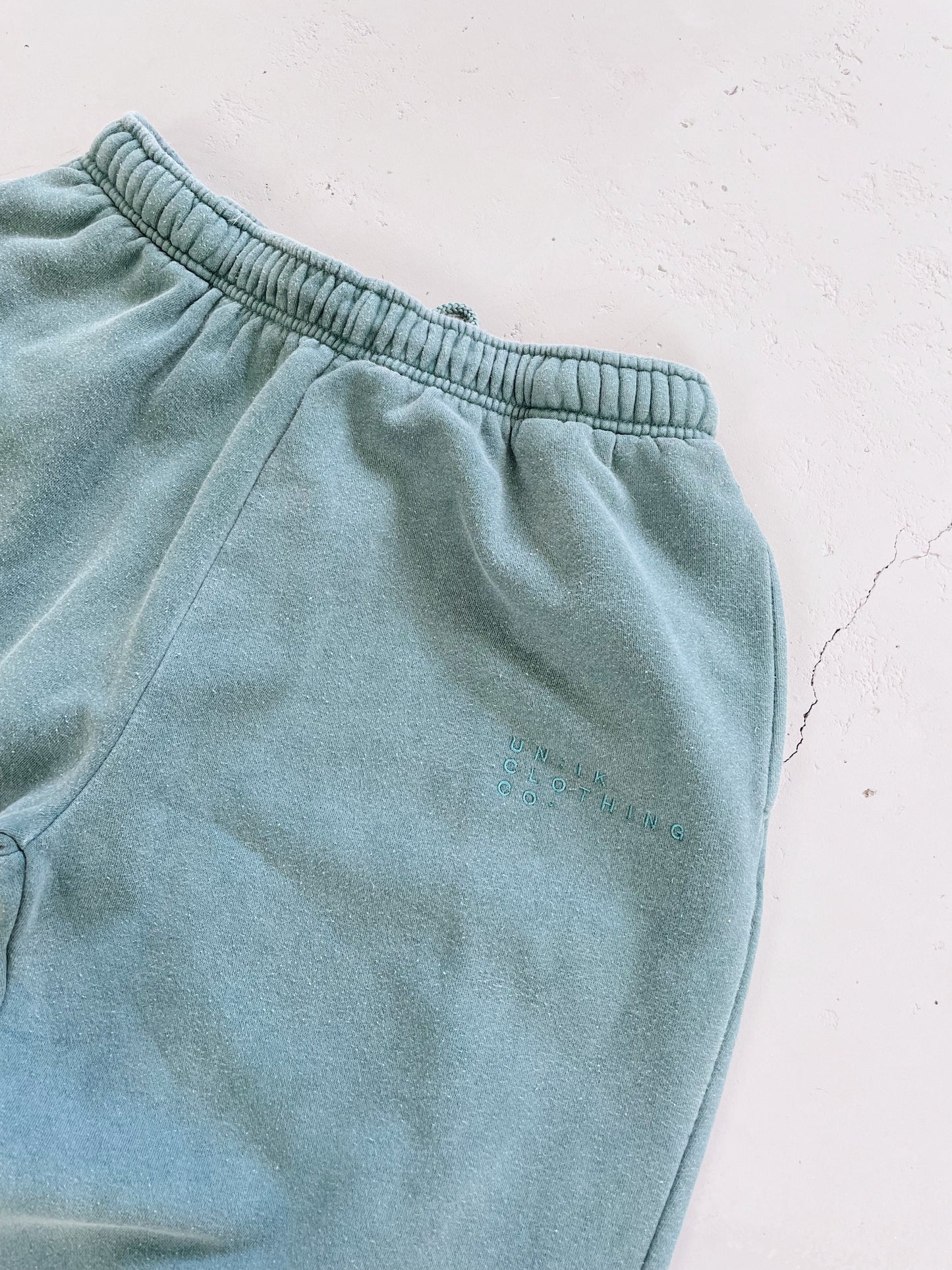 Essentials 'Sets' Vintage Washed Joggers - Steel Blue