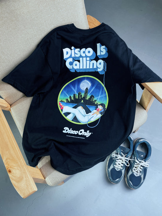 DISCO ONLY 'Disco Is Calling' Tee - Black