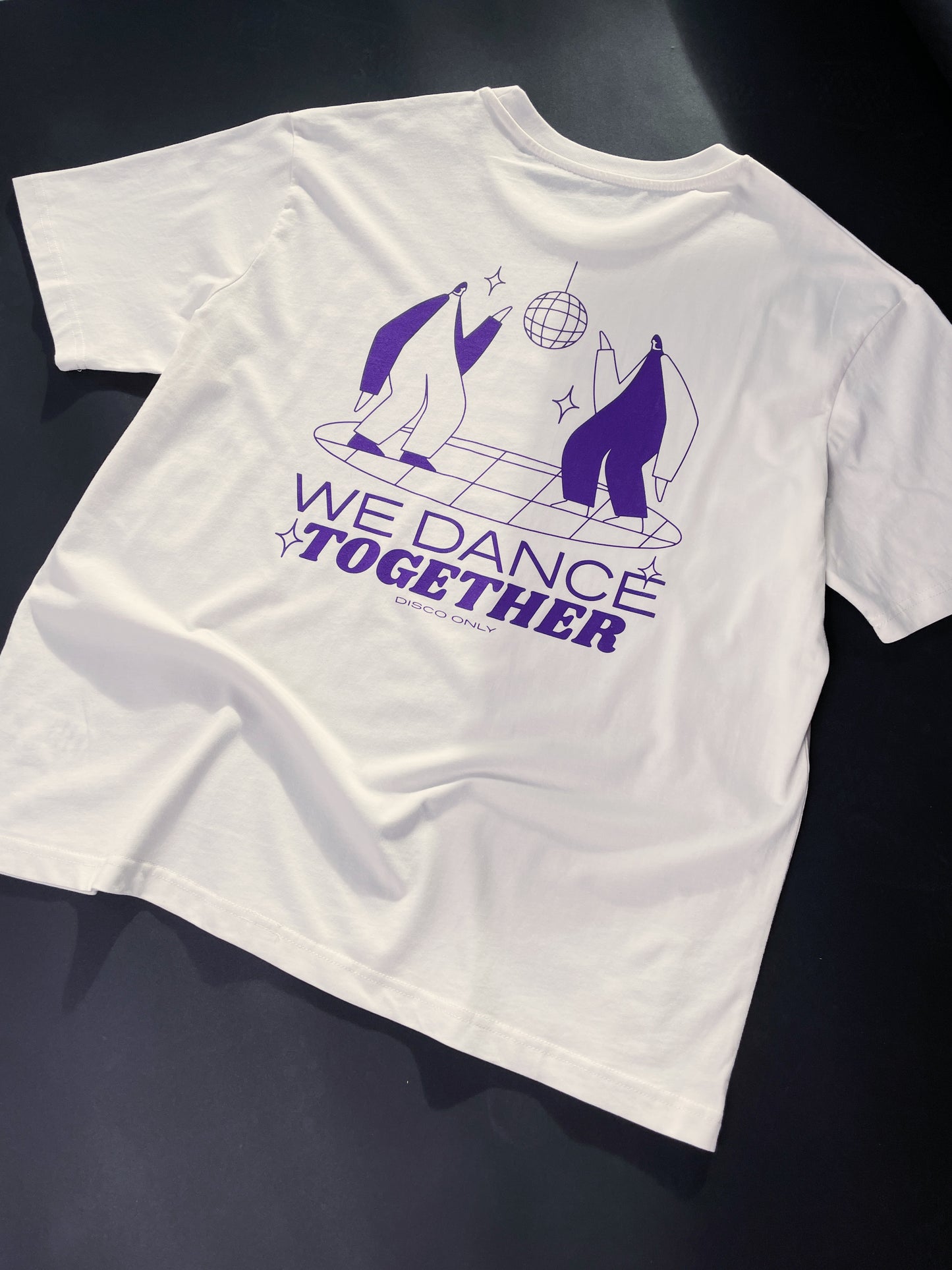 DISCO ONLY 'We Dance Together' Organic Tee - Off White