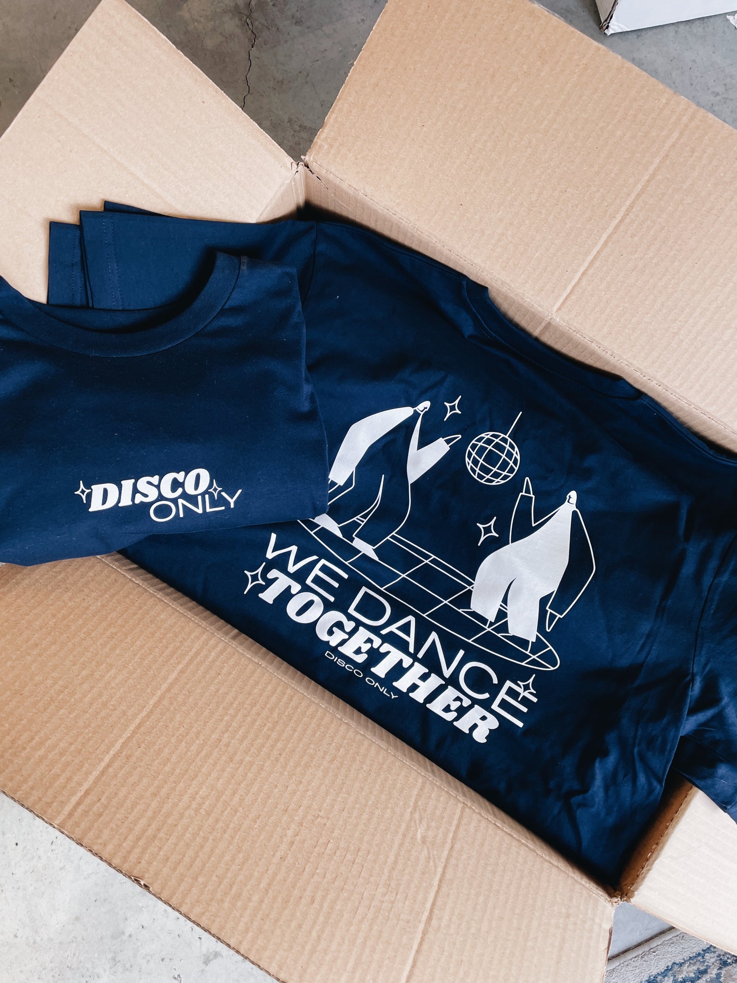 DISCO ONLY 'We Dance Together' Tee - Navy