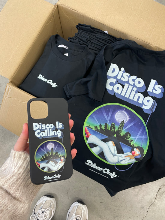 DISCO ONLY 'Disco Is Calling' Phone Case - Black