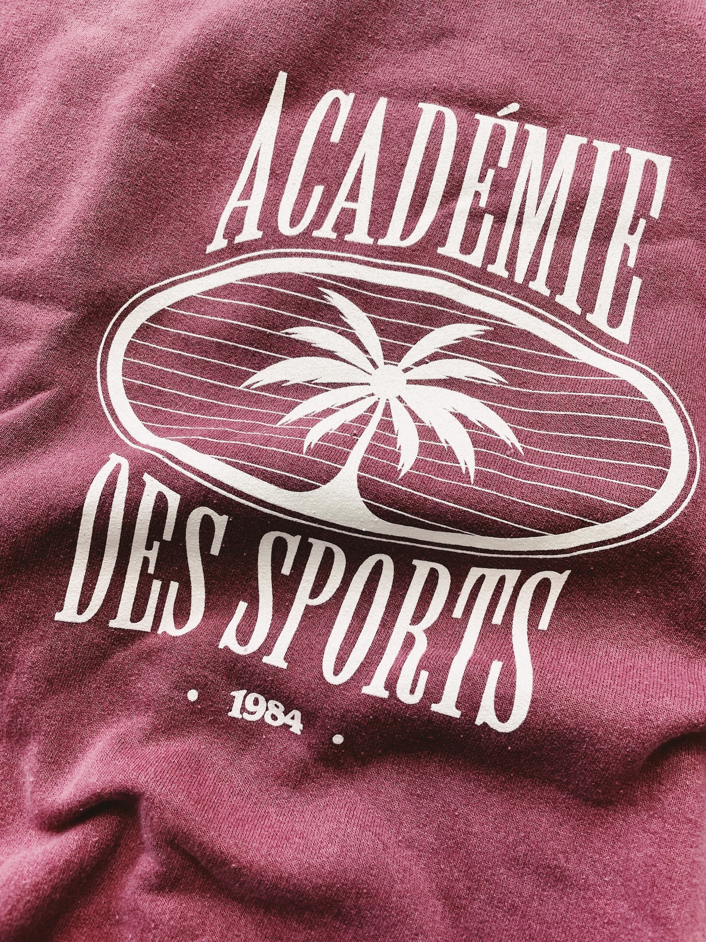 Vice 84 'Palms' Vintage Washed Sweater - Cranberry